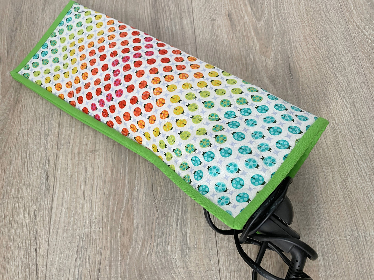 Flat/Curling Iron Quilted Case, Rainbow Ladybugs