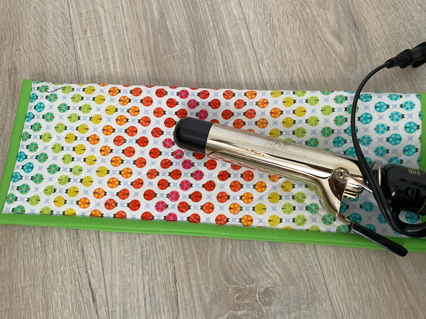 Flat/Curling Iron Quilted Case, Rainbow Ladybugs