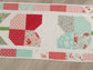 Quilted Table Runner, Handmade, Spring Tulips