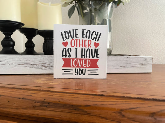 Christian Mini Wood Sign, Faith-Based Shelf or Tier Tray Decor