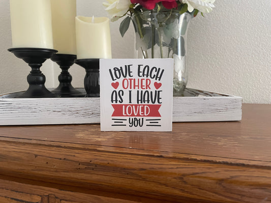 Christian Mini Wood Sign, Faith-Based Shelf or Tier Tray Decor