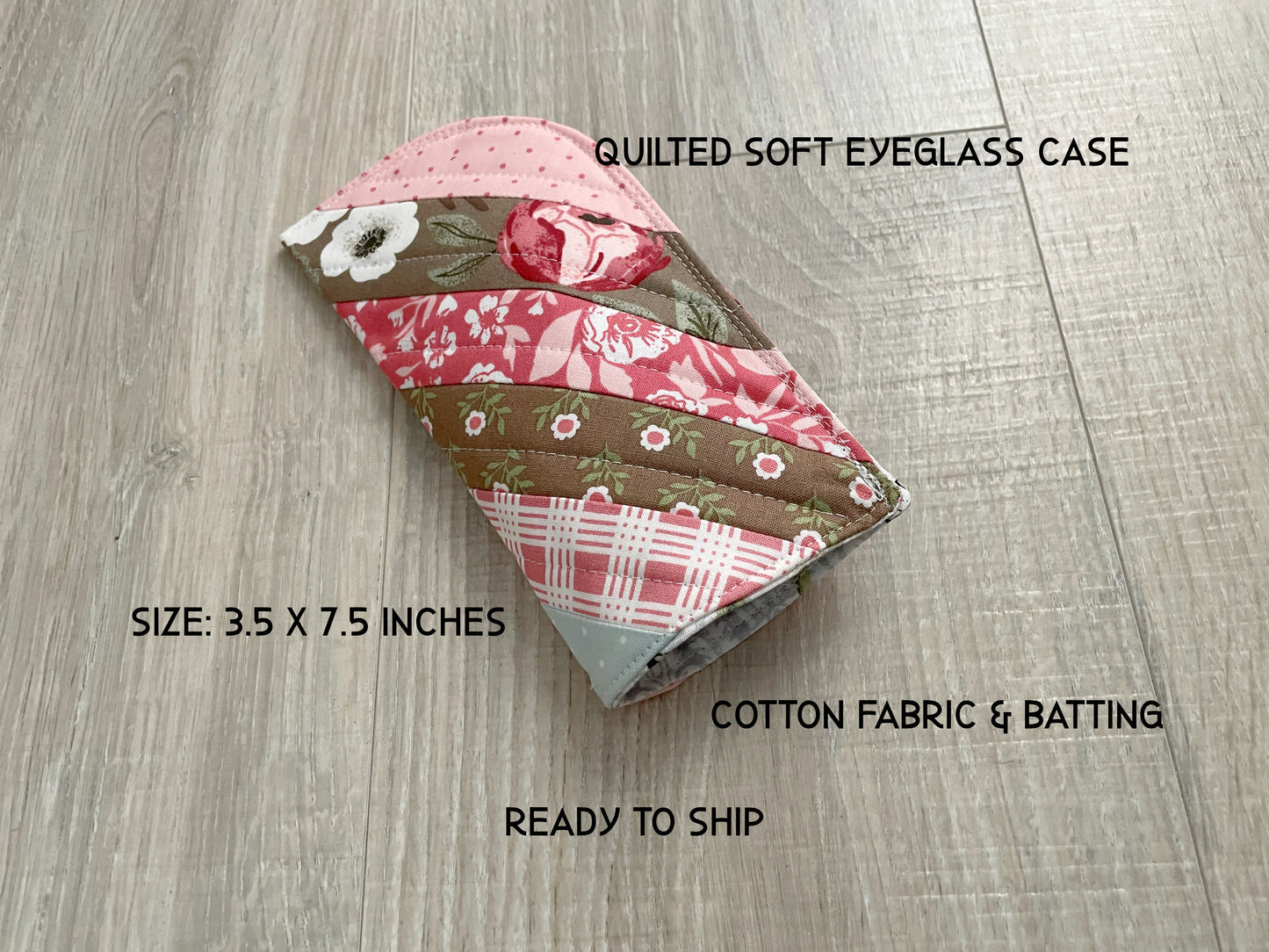 Handmade Quilted Eyeglass Holder - Soft Fabric Sunglass Pouch