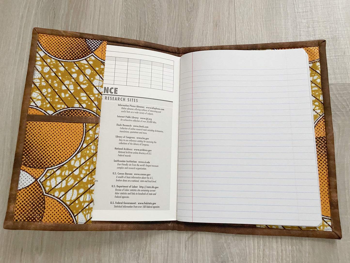 Composition Notebook Cover, Quilted Handmade Fabric Journal, Modern Circles