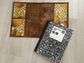 Composition Notebook Cover, Quilted Handmade Fabric Journal, Modern Circles