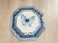 Quilted Octagon Table Topper, Coastal Summer Table Centerpiece