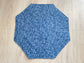 Quilted Octagon Table Topper, Coastal Summer Table Centerpiece