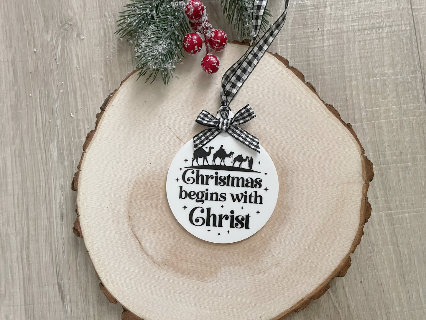 Acrylic Christian Christmas Ornament Set – Faith‑Inspired Holiday Décor