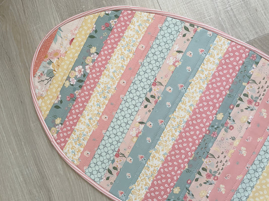 Handmade Table Runner, Spring Easter Quilted Table Runner