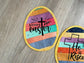 Set of 2 Easter Egg Mug Rugs, He Is Risen Blessed Easter Quilted Coasters