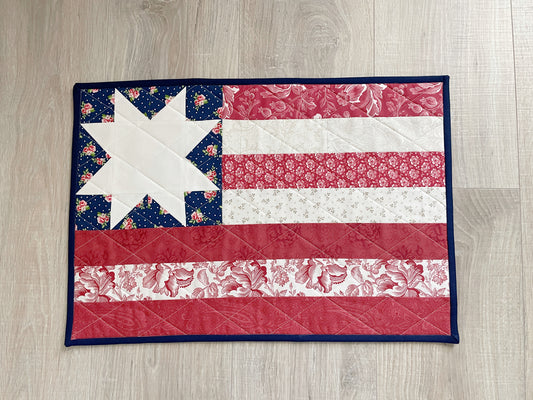 Patchwork Flag Quilted Table Topper
