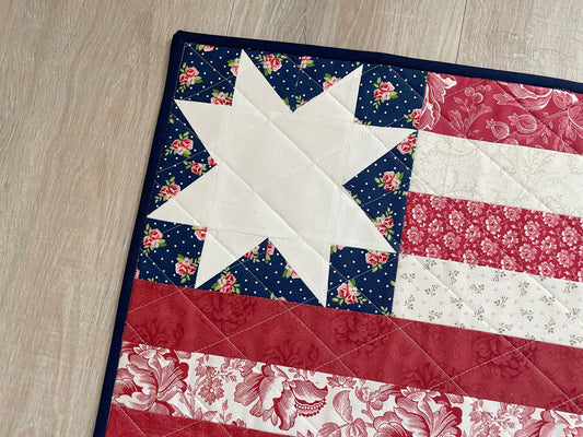 Patchwork Flag Quilted Table Topper