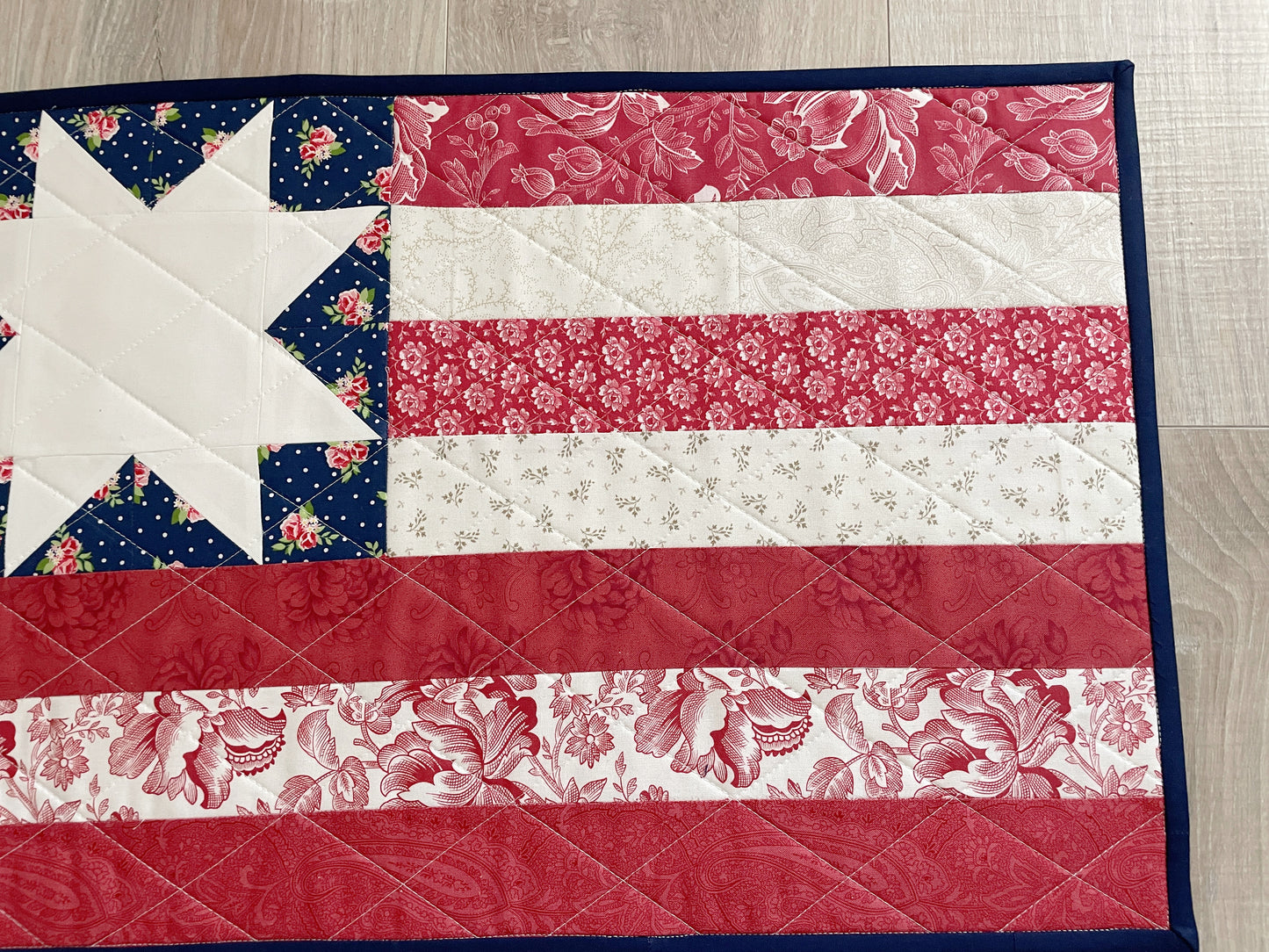 Patchwork Flag Quilted Table Topper