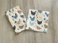 Quilted Chicken Print Kitchen Dishcloth & Drying Mat Gift Set