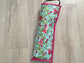 Flat/Curling Iron Quilted Case, Pink and Aqua