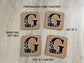 Fall Monogram Coasters – Set of 4 Cork Initial Coasters – Autumn Decor