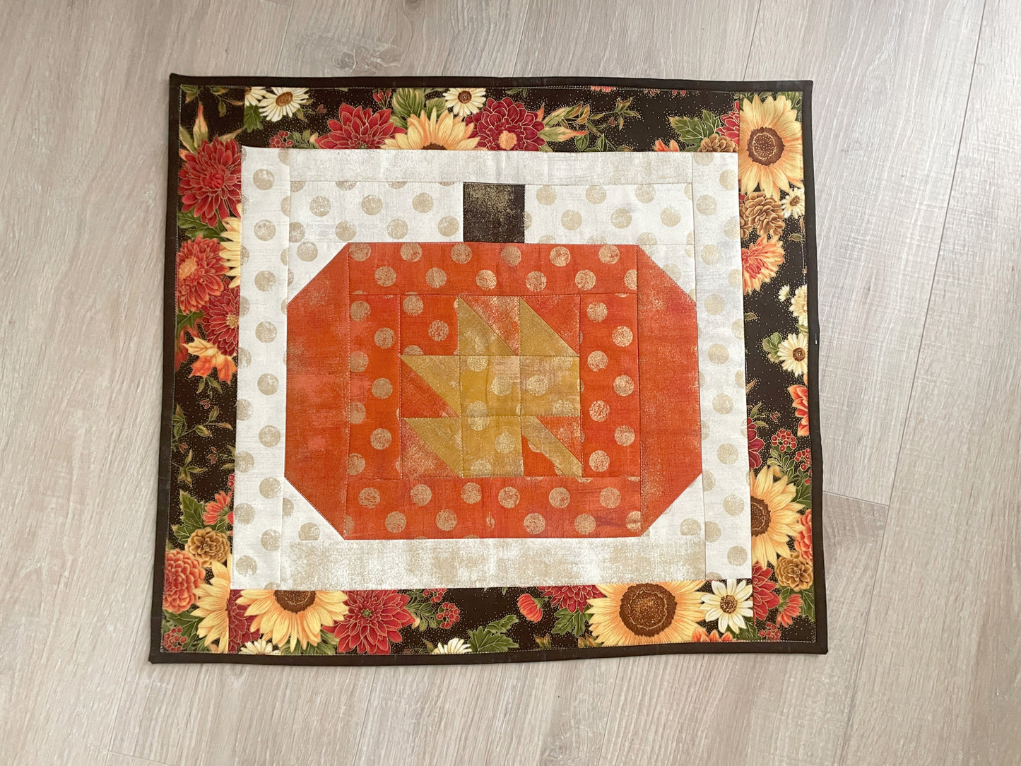Quilted Pumpkin Table Topper – Handmade Fall Decor
