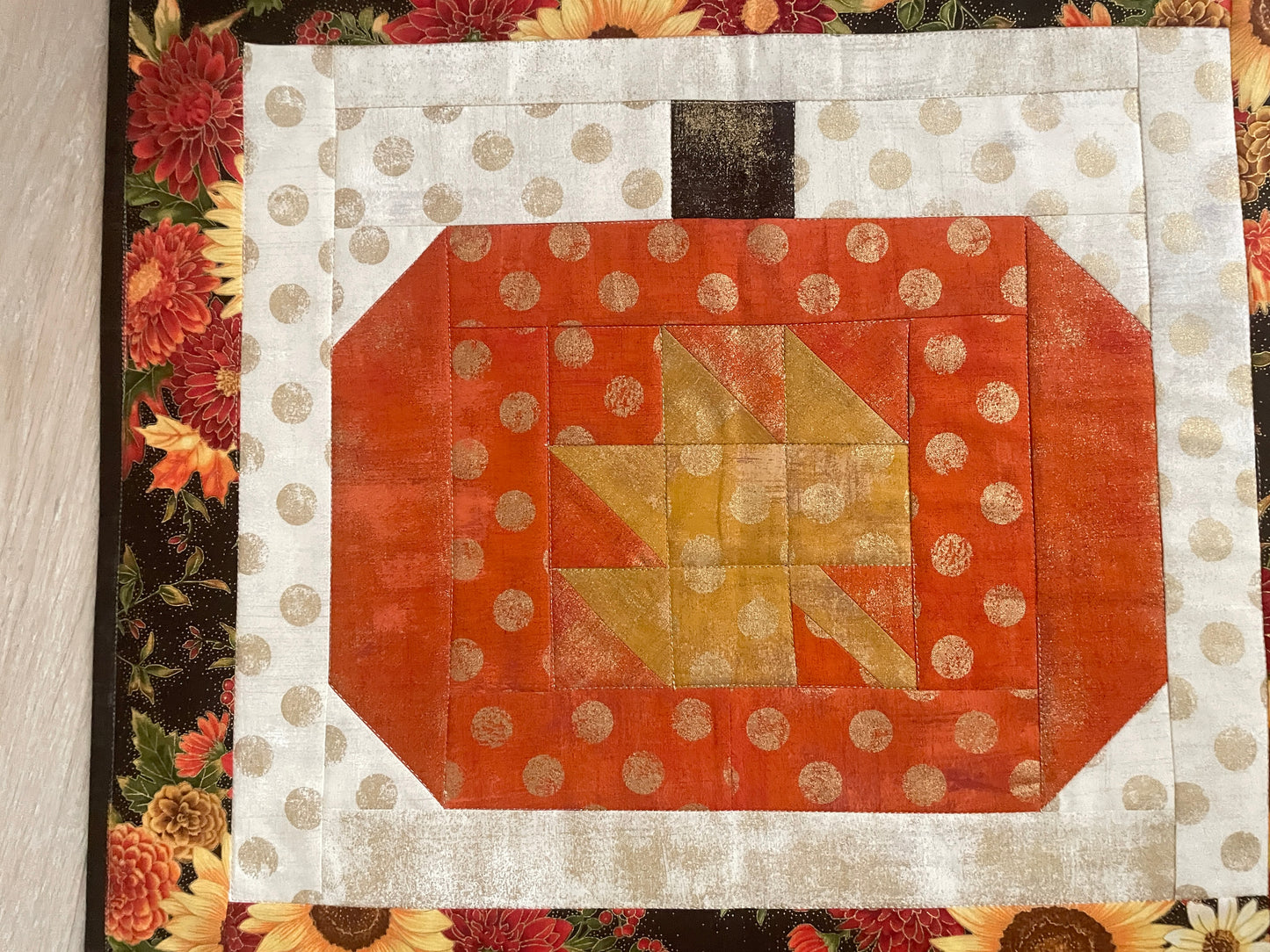Quilted Pumpkin Table Topper – Handmade Fall Decor