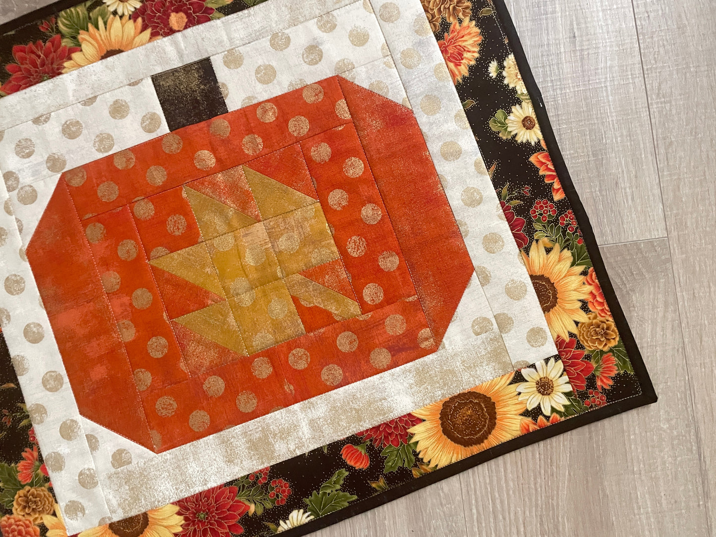 Quilted Pumpkin Table Topper – Handmade Fall Decor