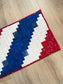 Handmade Log Cabin Table Runner, Patriotic Table Centerpiece