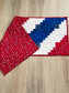 Handmade Log Cabin Table Runner, Patriotic Table Centerpiece