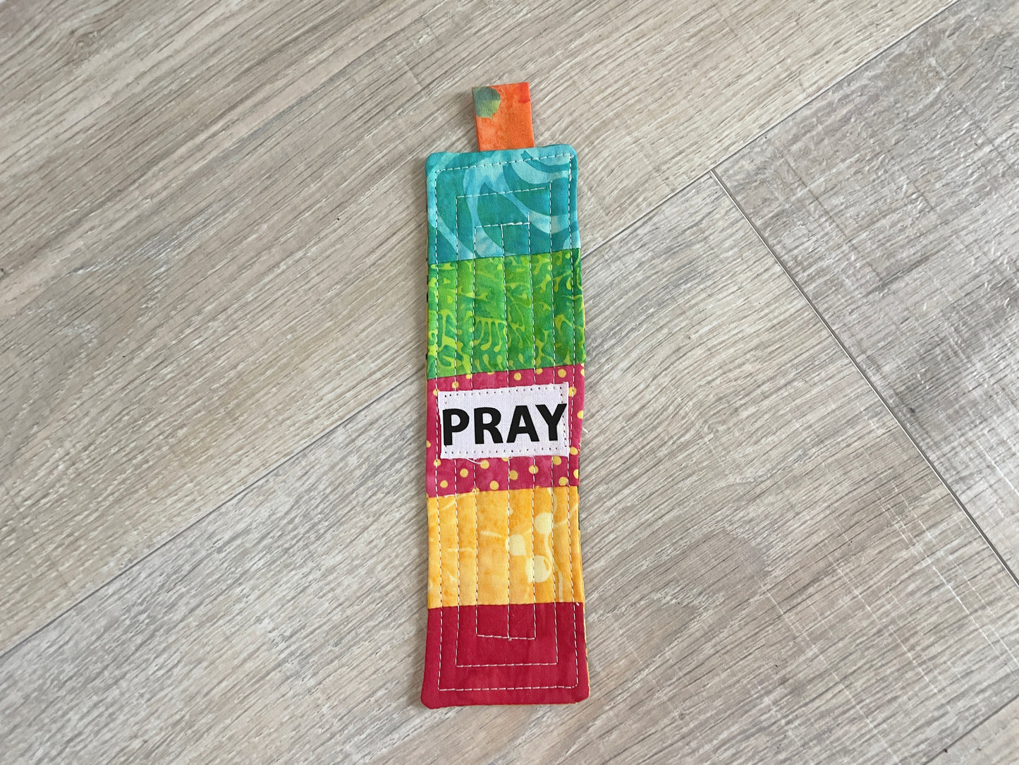 Bright & Bold Quilted Scripture Bookmarks – Set of 4 Handmade Pieces