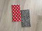 Quilted Cotton Dishcloths – Red & Black Daisy Set