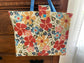 Quilted Book Sleeve with Handles, Handmade Floral Cotton Bible Protector