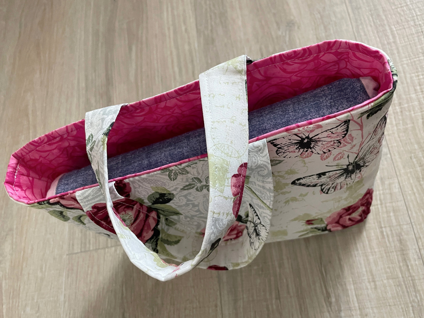 Vintage Floral Quilted Bible Tote