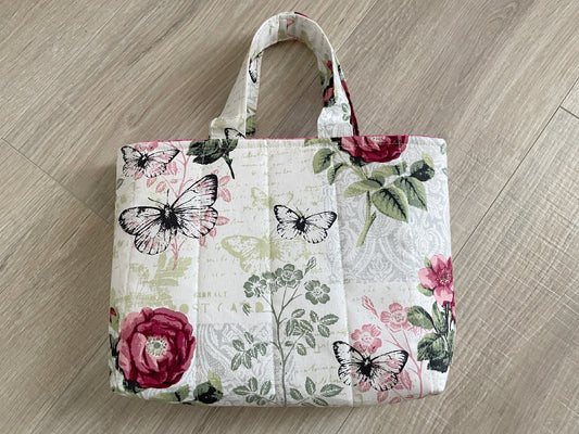 Vintage Floral Quilted Bible Tote