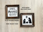 Wood Framed Nativity Christmas Decor | Farmhouse Christian Wall Art
