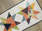 Quilted Spring Table Runner, Mother's Day Decor, Bright Vintage Stars Handmade Runner