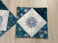 Snowflake Mug Rugs, Set of 2 Winter Drink Protector
