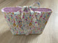 Quilted Book Sleeve with Handles, Handmade Floral Cotton Bible Protector