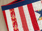 Patriotic Stars & Stripes Quilted Table Runner
