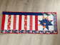 Patriotic Stars & Stripes Quilted Table Runner