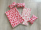 Handmade Strawberry Kitchen Gift Set – Dish Mat, Cloth & Reusable Sponges