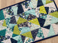 Quilted Insulated Hot Pad – Blue & Green Wildflower Patchwork
