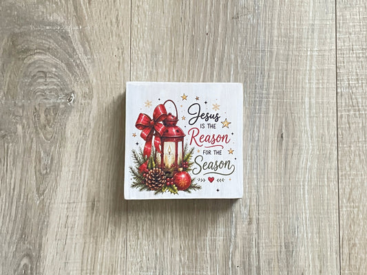 Winter Faith Shelf Sitters | Farmhouse Christian Tabletop Decor
