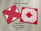 Handmade Valentine's Day Potholders, XO Hot Pads