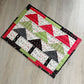 Handmade Quilted Casserole Hot Pad, Scrappy Oversized Christmas Kitchen Potholder