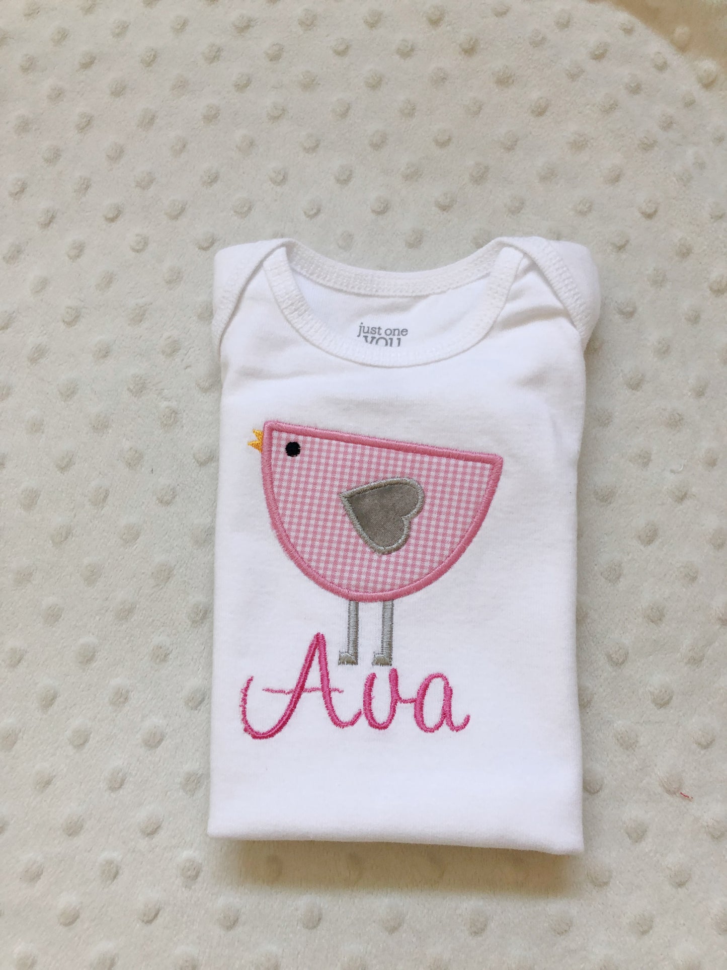 Personalized Pink Bird Baby Girl Gift Set | Custom Name