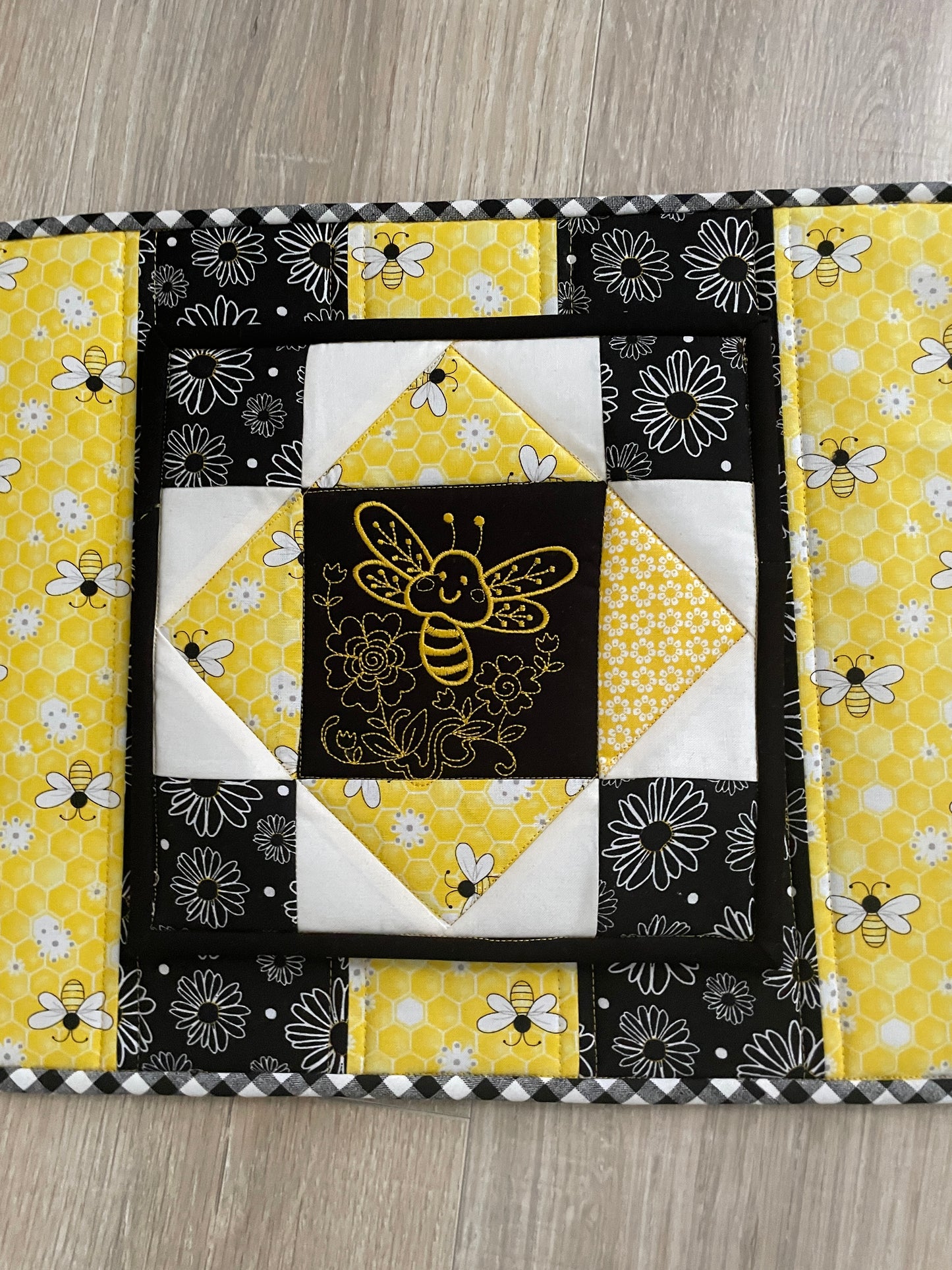 Quilted Casserole Hot Pad, Scrappy Patchwork Trivet and Potholder Gift
