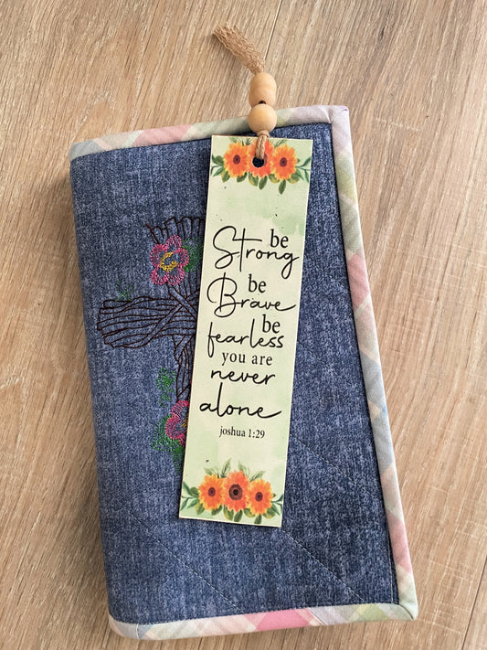 Floral Bible Verse Bookmarks, Set of 4 with Beaded Tassel, Bundle 1