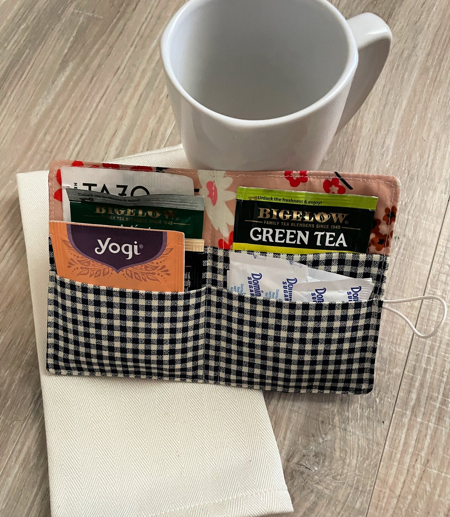 Tea Wallet, Tea Bag Holder Handmade