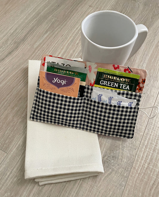 Tea Wallet, Tea Bag Holder Handmade