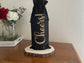 Cheers Burlap Wine Bag – Holiday Wine Gift – Choose Bag and Text Color