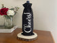 Burlap Wine Gift Bag: "Cheers" Holiday Favor