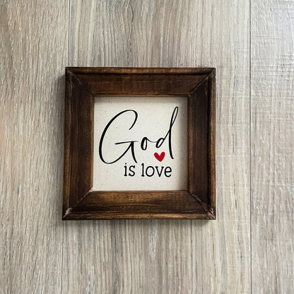 Christian Mini Wood Signs, Faith Based Wall Decor