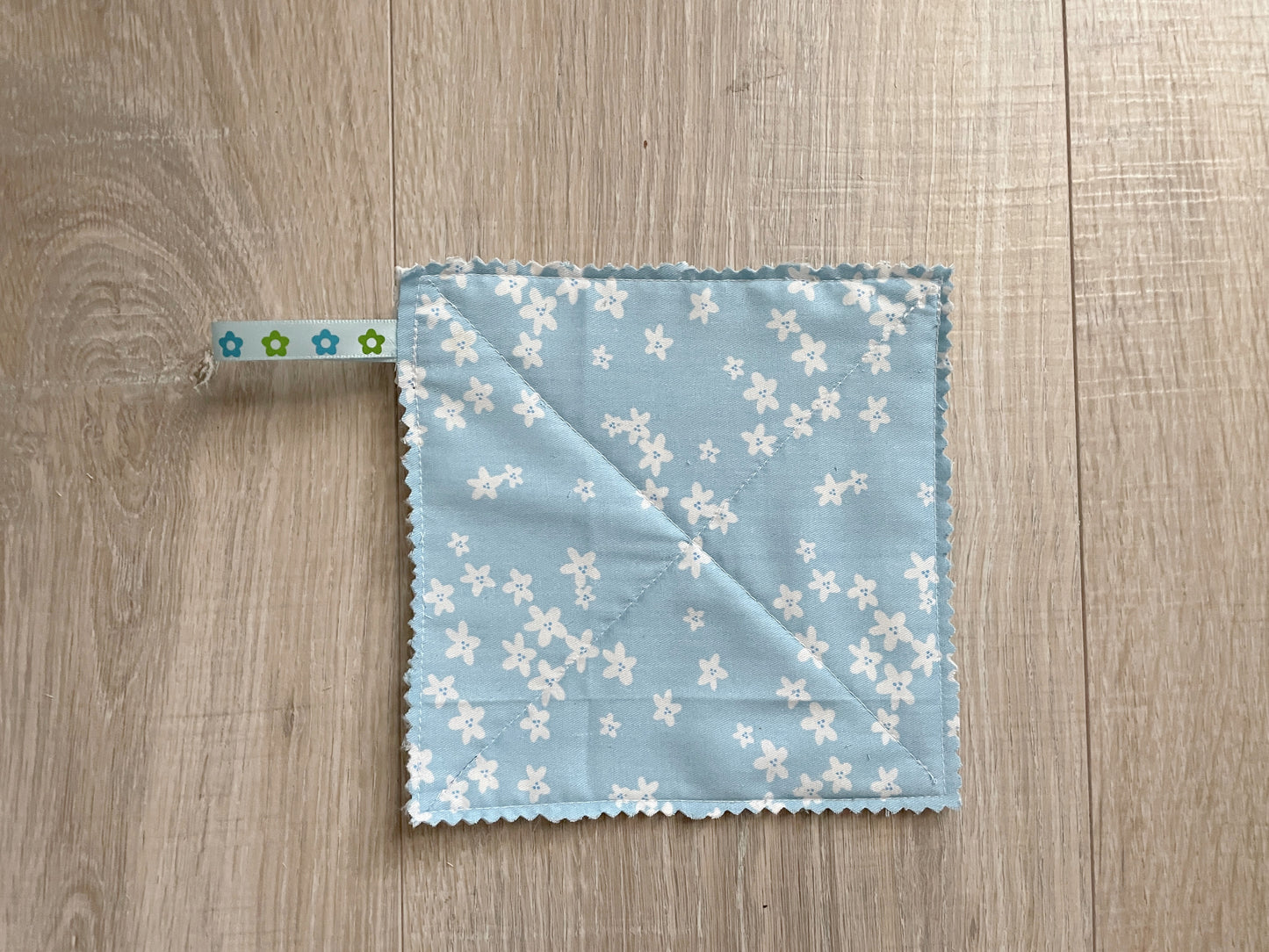 Blue Floral Fabric Jar Grippers Set of 3
