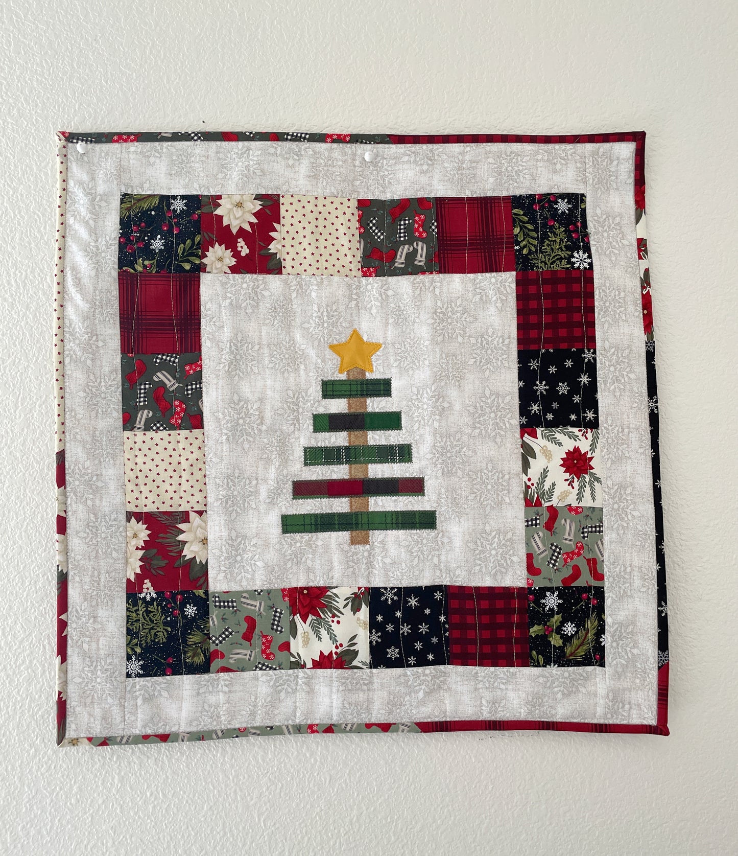 Handmade Quilted Table Topper or Wall Art Holiday Decor